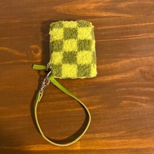New, Without Tags, Green Checkered Wallet